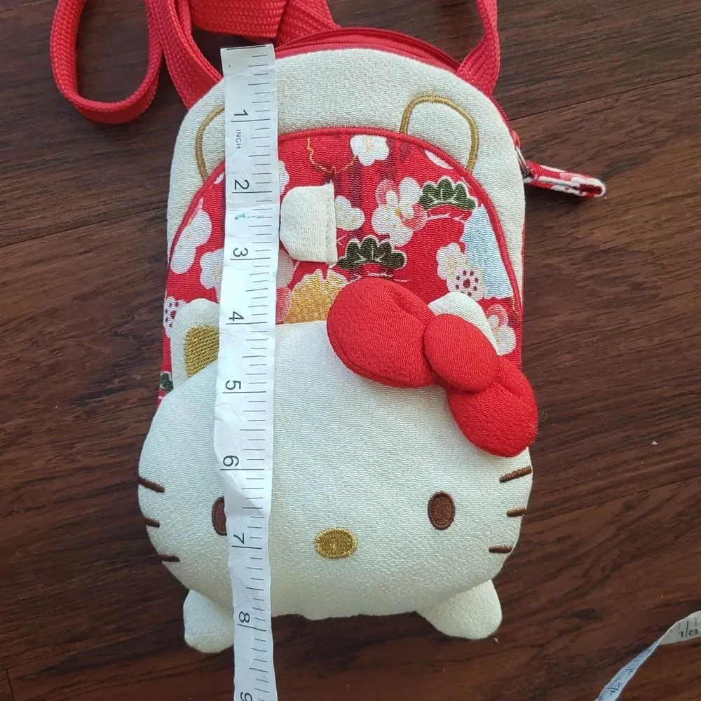 Hello Kitty Floral Red Cream Lunar New Year Crossbody